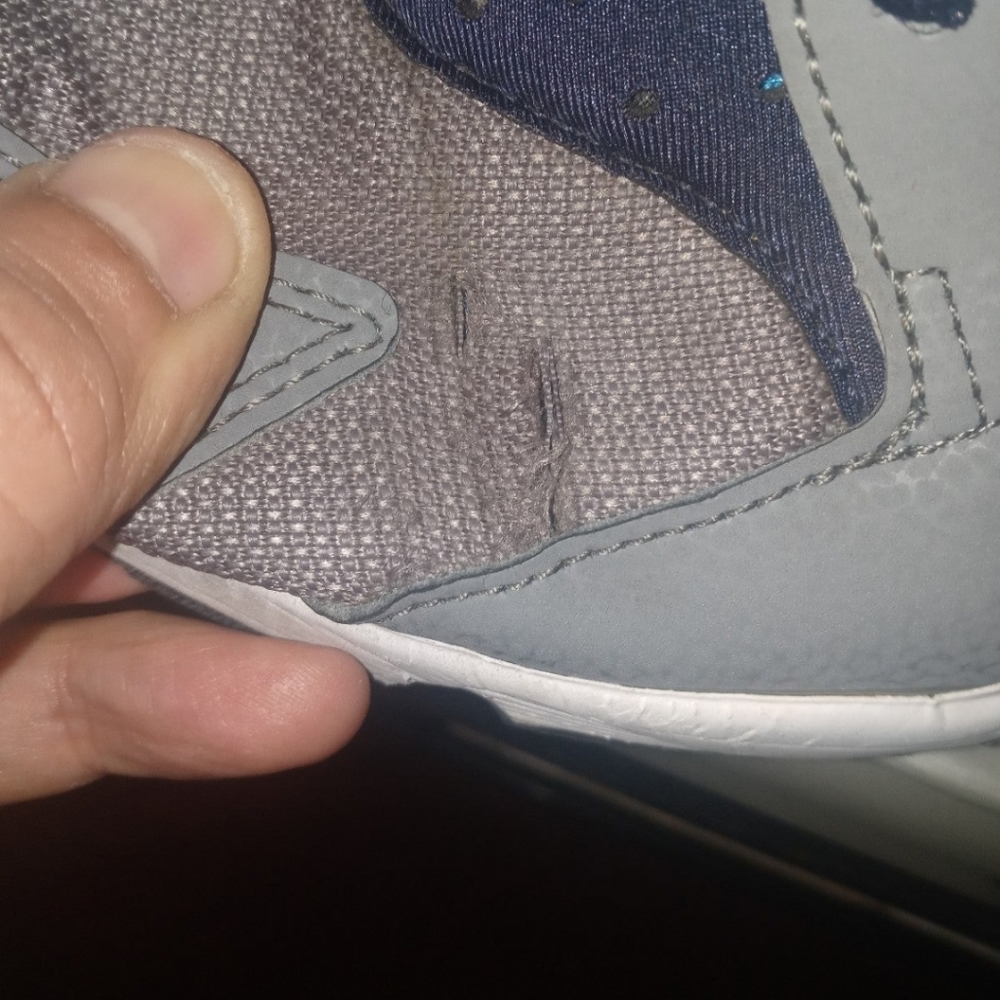 Nike Air Huarache Run Ultra 318429-044 Men's Gray Blue Athletic Sneakers Size 9 - Picture 5 of 11